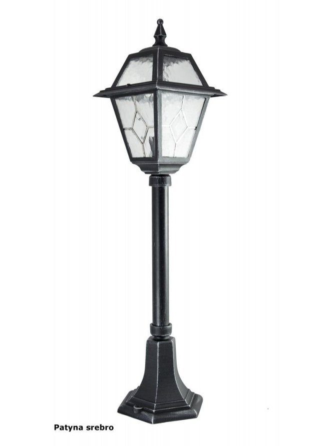 Lampa ogrodowa w angielskim stylu słupek oświetleniowy WITRAŻ 80cm