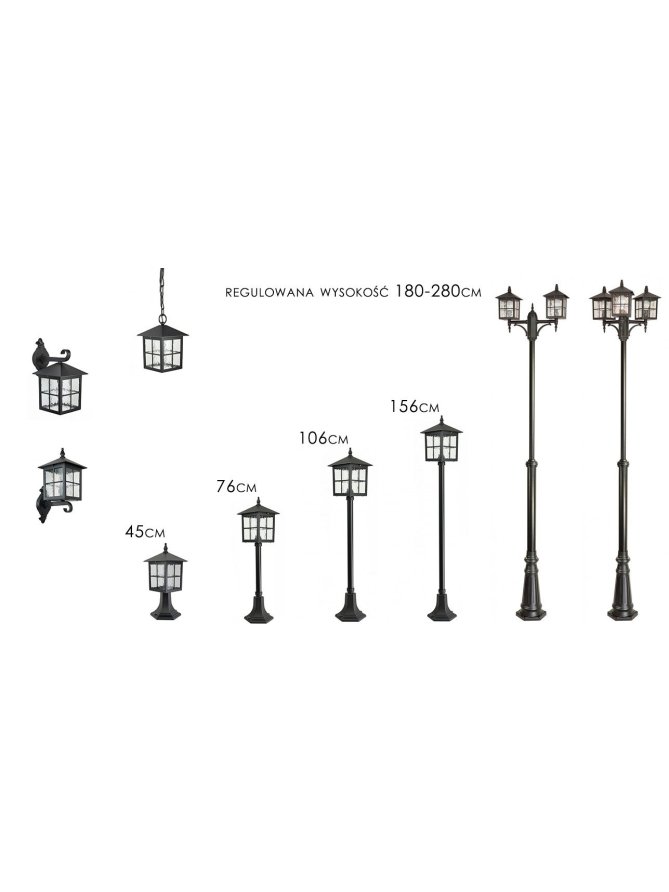 Lampa zewnętrzna wisząca WENECJA do oświetlenia altan, tarasów