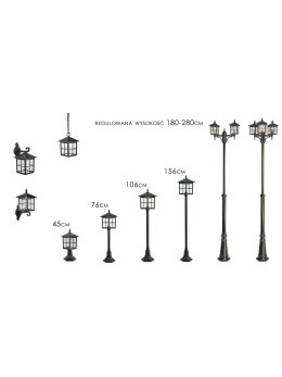 Lampa zewnętrzna wisząca WENECJA do oświetlenia altan, tarasów