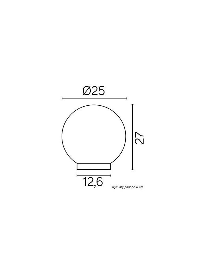 Lampa ogrodowa kula 25cm ALEKULE G 250 Z nowoczesne oświetlenie ogrodu
