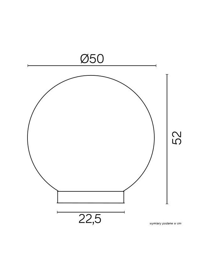 Lampa ogrodowa kula 50cm ALEKULE G 500 Z nowoczesne oświetlenie ogrodu