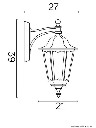 Lampa elewacyjna styl klasyczny czarny kinkiet zewnętrzny -sklep LEDco 2