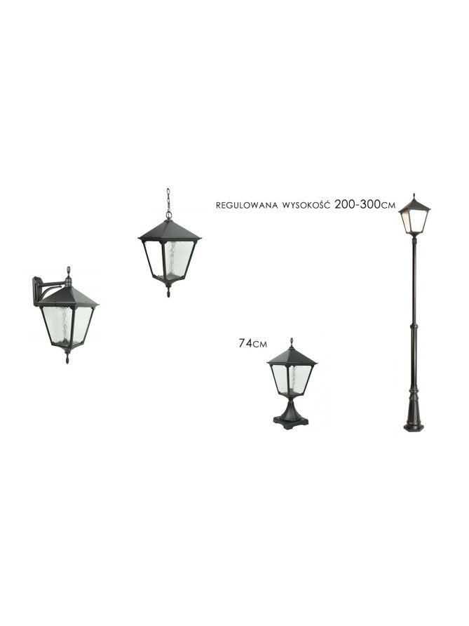 Lampa zewnętrzna wisząca Retro Kwadratowe lampa sufitowa na taras