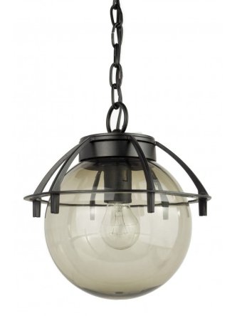 Lampa zewnętrzna sufitowa wisząca Kula z koszykiem 200 zwis czarny kula ogrodowa 2