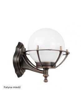 Kinkiet zewnętrzny Kula z koszykiem 200 lampa elewacyjna kula retro