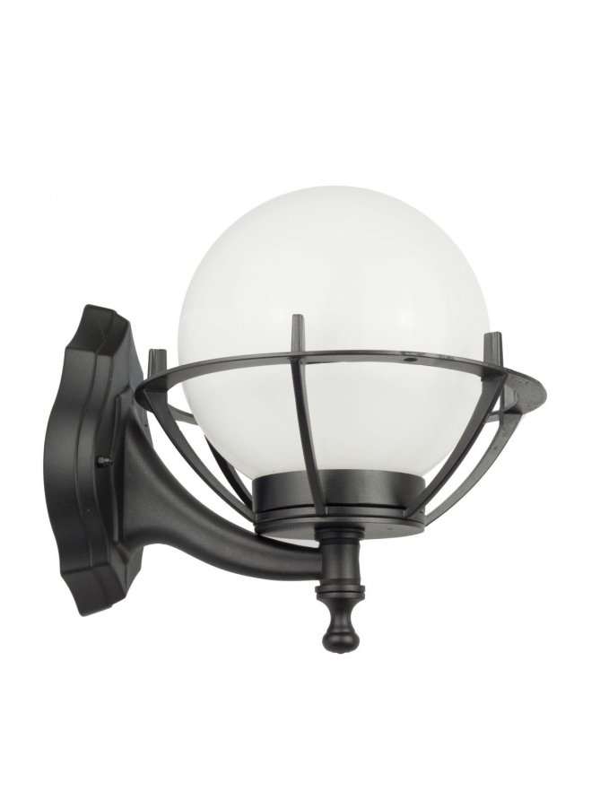 Kinkiet zewnętrzny Kula z koszykiem 200 lampa elewacyjna kula retro