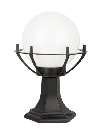 Lampy ogrodowe Kule z koszykiem 39cm klasyczny słupek ogrodowy
