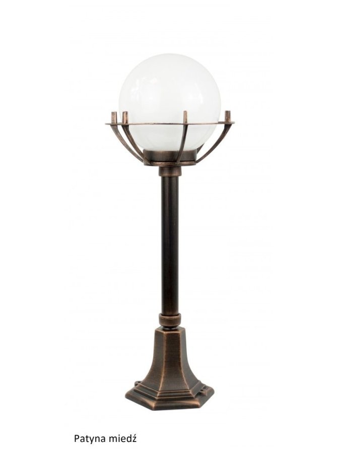 Lampy ogrodowe Kule z koszykiem 72cm klasyczny słupek ogrodowy