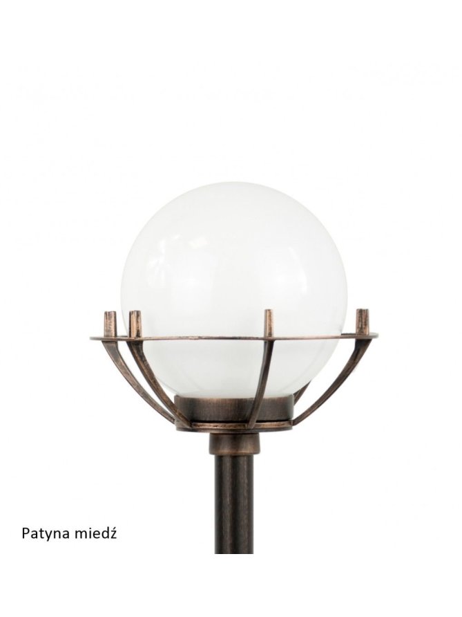 Lampy ogrodowe Kule z koszykiem 102cm klasyczny słupek ogrodowy