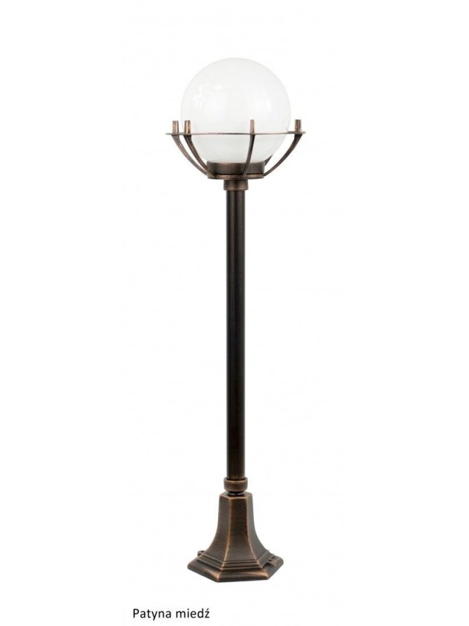 Lampy ogrodowe Kule z koszykiem 102cm klasyczny słupek ogrodowy