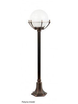 Lampy ogrodowe Kule z koszykiem 102cm klasyczny słupek ogrodowy