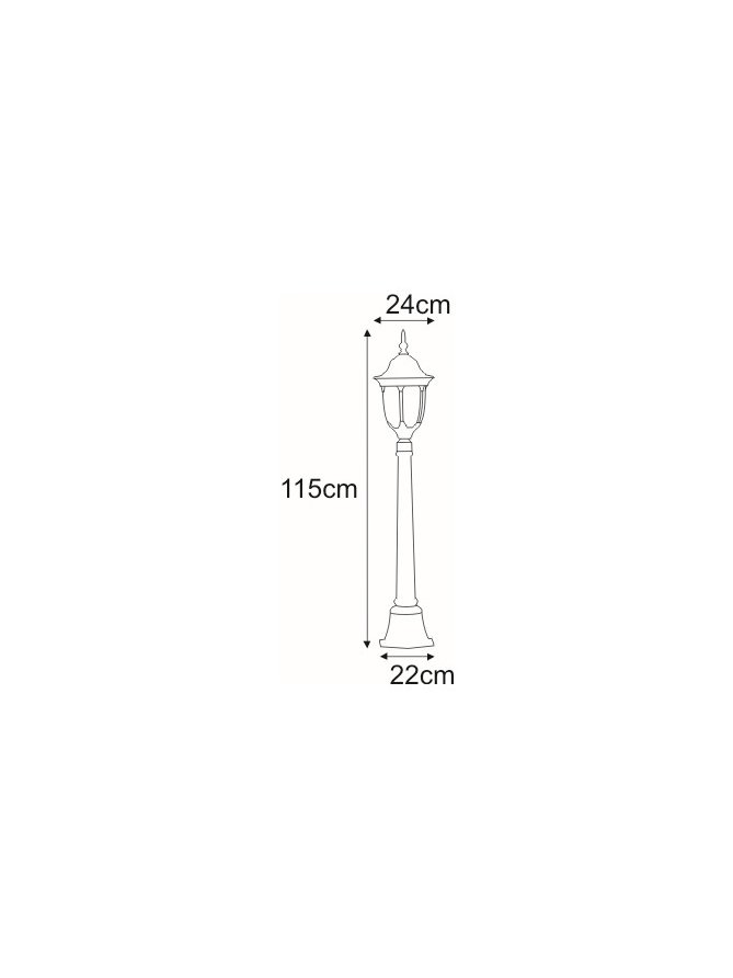 Niska zewnętrzna lampa stojąca K-6007A/L czarna z serii VASCO