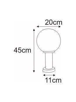 Niska zewnętrzna lampa stojąca K-LP270-450 z serii ANA