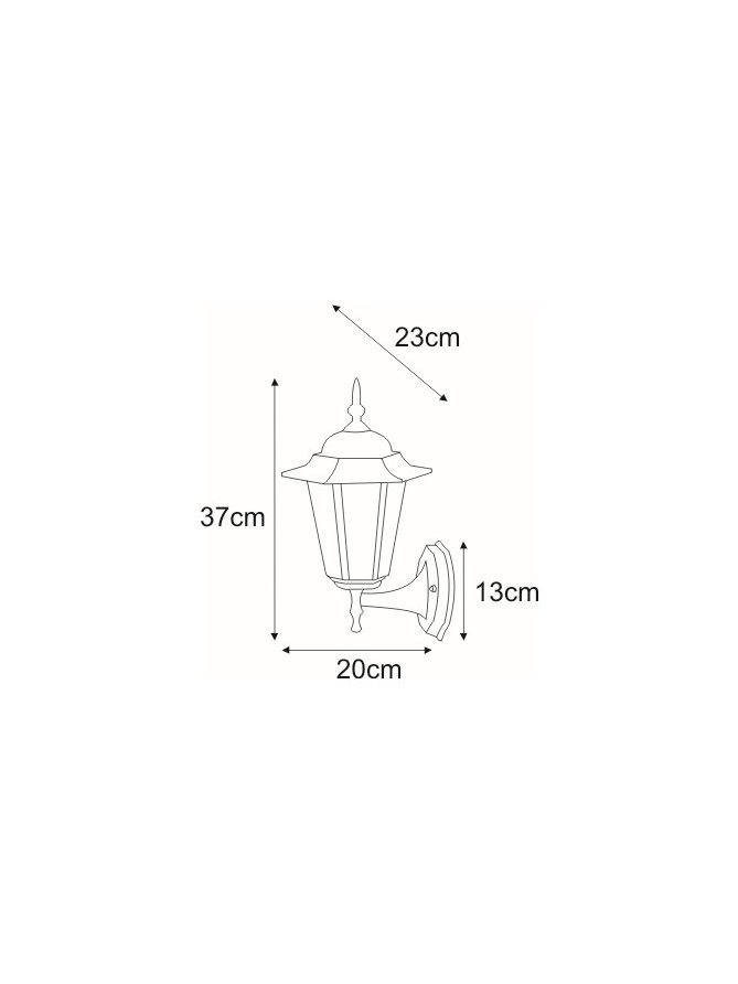 Kinkiet zewnętrzny K-5009A UP czarna z serii STANDARD