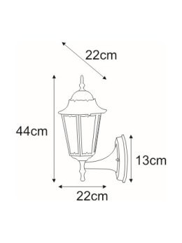 Kinkiet zewnętrzny K-5006A UP czarna z serii LOZANA