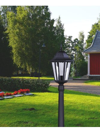 Niska zewnętrzna lampa stojąca K-6006A czarna z serii LOZANA 2