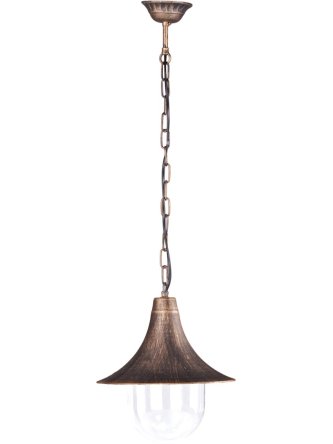Wisząca lampa zewnętrzna K-8126 czarna/złota z serii BOSTON
