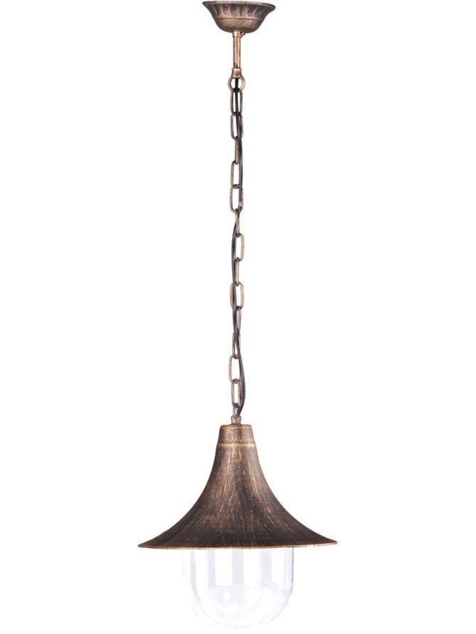 Wisząca lampa zewnętrzna K-8126 czarna/złota z serii BOSTON