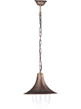 Wisząca lampa zewnętrzna K-8126 czarna/złota z serii BOSTON