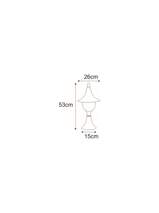 Niska zewnętrzna lampa stojąca K-8128 czarna/złota z serii BOSTON
