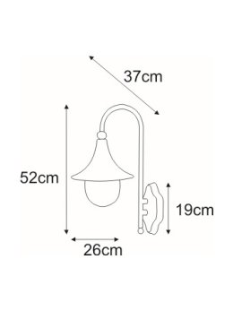 Kinkiet zewnętrzny K-8130 czarna z serii BOSTON