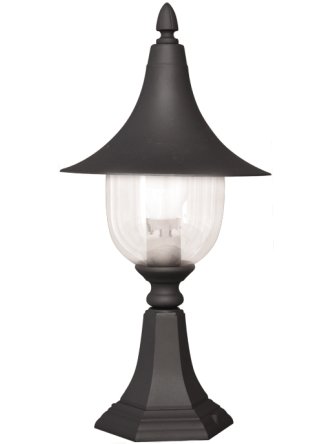 Niska zewnętrzna lampa stojąca K-8133 czarna z serii BOSTON