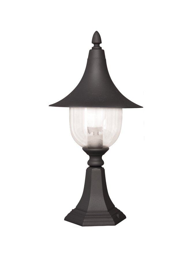 Niska zewnętrzna lampa stojąca K-8133 czarna z serii BOSTON