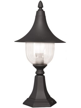 Niska zewnętrzna lampa stojąca K-8133 czarna z serii BOSTON