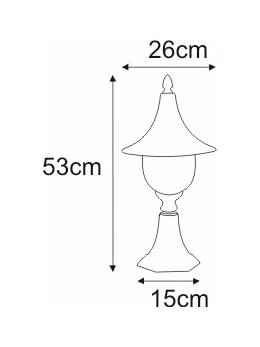 Niska zewnętrzna lampa stojąca K-8133 czarna z serii BOSTON
