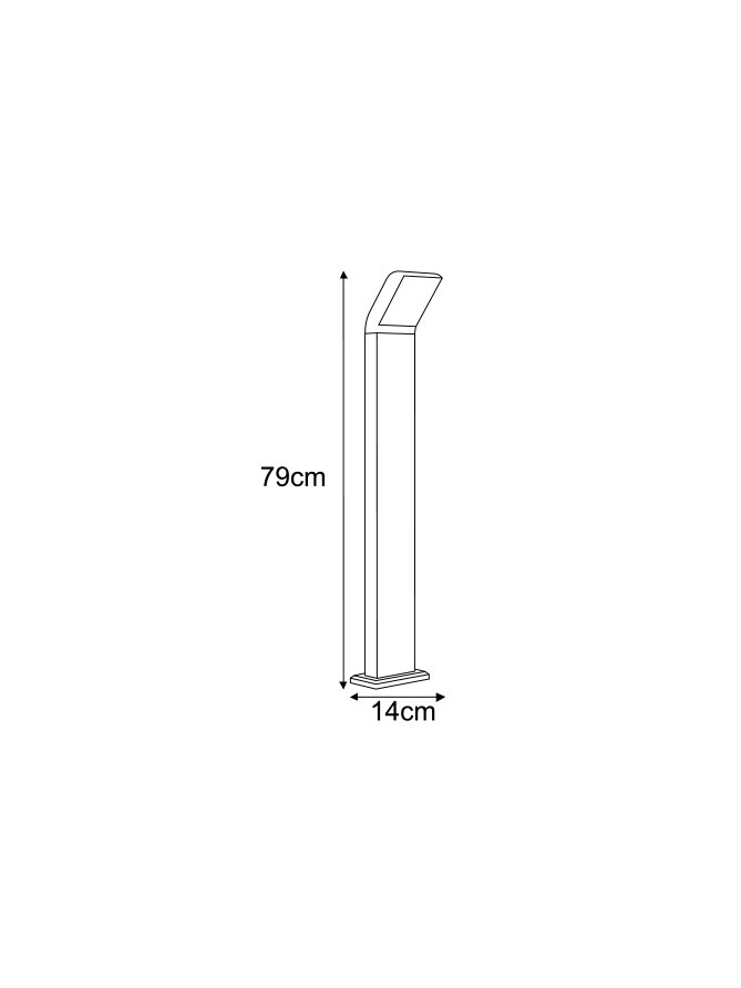 Lampa ogrodowa stojąca K-8148 z serii VIDAR
