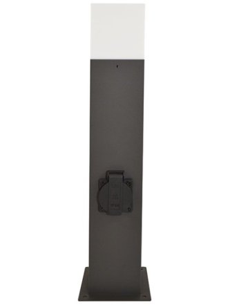 Lampa ogrodowa aluminiowa POLUX NEW YORK GLA505QS144GFSM 1xE27 średnia 44cm z gniazdem 2