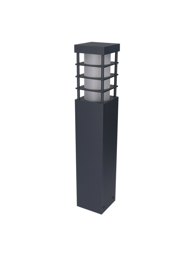 Lampa ogrodowa stojąca kwadratowa ONYX 55cm słupek z kratką - LEDco.pl