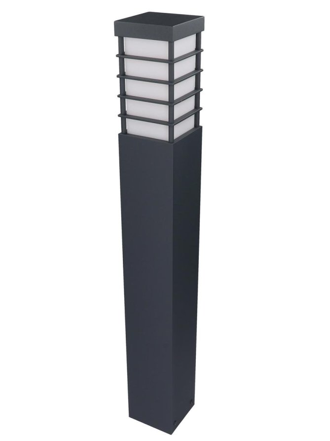 Lampa ogrodowa kwadratowa nowoczesna MERIVA 80cm słupek E27 - LEDco.pl