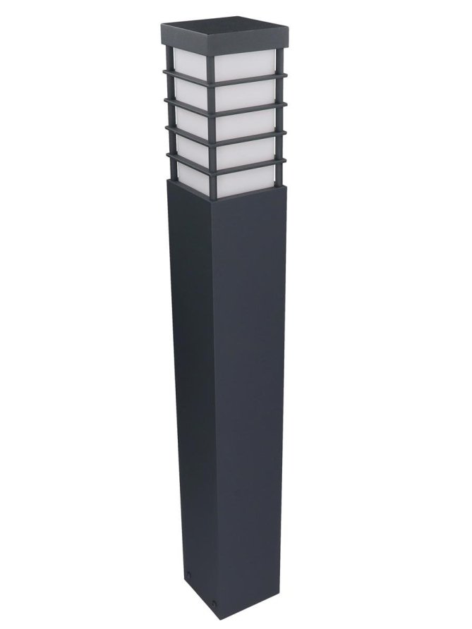 Lampa ogrodowa kwadratowa nowoczesna MERIVA 80cm słupek E27 - LEDco.pl