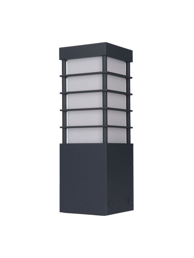 Lampa zewnętrzna kwadratowa z kratką do ogrodu MERIVA 30cm - LEDco.pl