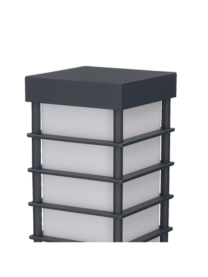 Lampa zewnętrzna kwadratowa z kratką do ogrodu MERIVA 30cm - LEDco.pl