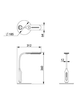 Lampka biurkowa K-BL1072 biała z serii MIDA