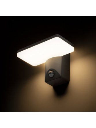 RINA PIR ścienna antracyt  230V LED 12W IP65  3000K 2