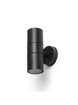 SORANO II ścienna czarna plastik 230V LED GU10 2x8W IP44