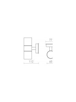 SORANO II ścienna czarna plastik 230V LED GU10 2x8W IP44