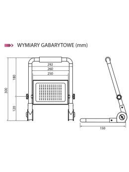Lampa budowlana przenośna LED 100W na stojaku ADVIVE WORK wodoodporna