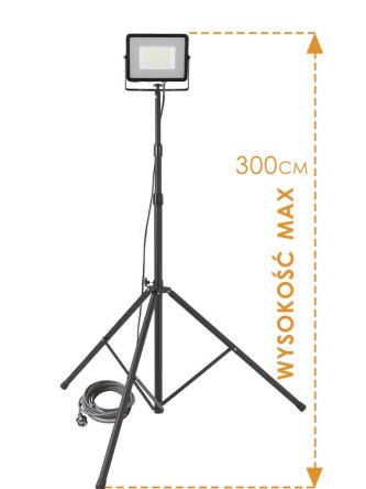 Naświetlacz LED na statywie wysokim 30W 300cm lampa budowlana SAMSUNG SMD