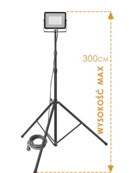 Naświetlacz LED na statywie wysokim 100W 300cm lampa budowlana CREE SMD