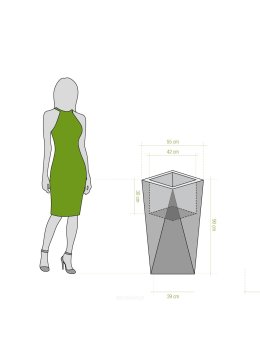 Donica podświetlana Nevis 90cm LC-NEVIS90-LED Decolovin - LEDco.pl