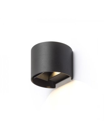 TITO R DIMM ścienna czarna  230V LED 2x3W IP65  3000K