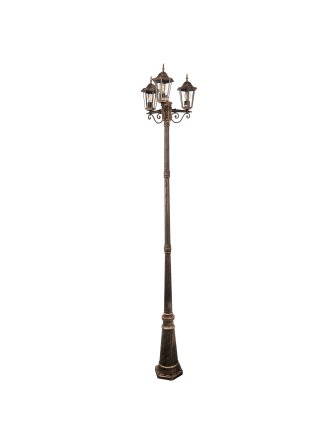 Latarnia ogrodowa parkowa retro LIGURIA 2,5m złota 313430 - LEDco.pl 2
