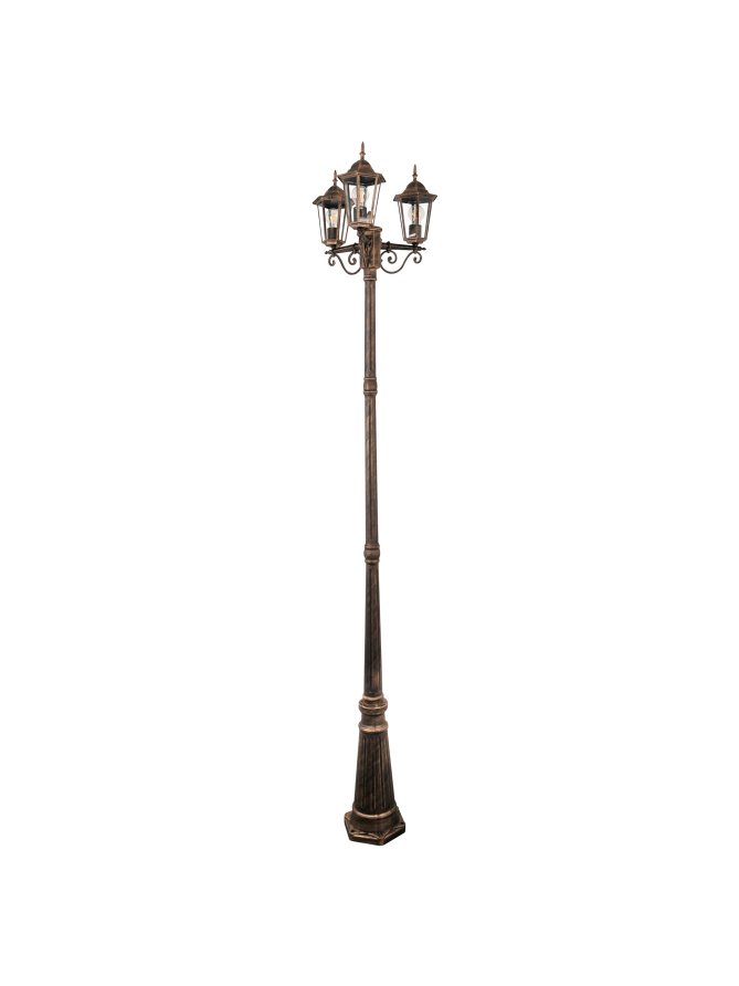 Latarnia ogrodowa parkowa retro LIGURIA 2,5m złota 313430 - LEDco.pl