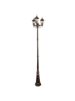 Latarnia ogrodowa parkowa retro LIGURIA 2,5m złota 313430 - LEDco.pl