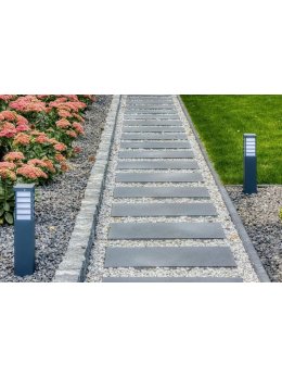 Lampa ogrodowa kwadratowa słupek oświetleniowy MERIVA 55cm - LEDco.pl