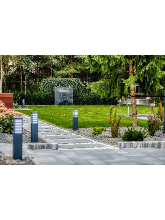 Lampa ogrodowa kwadratowa słupek oświetleniowy MERIVA 55cm - LEDco.pl